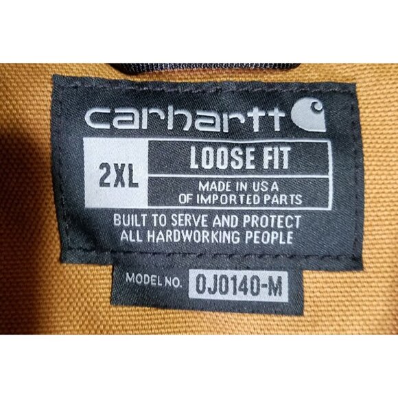 Carhartt J140 BRN Full Zip Quilt Lined Canvas Outdoor Work Coat Jacket Men's 2XL - Picture 3 of 16